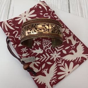 Novica Brass & Copper Cuff Bracelet